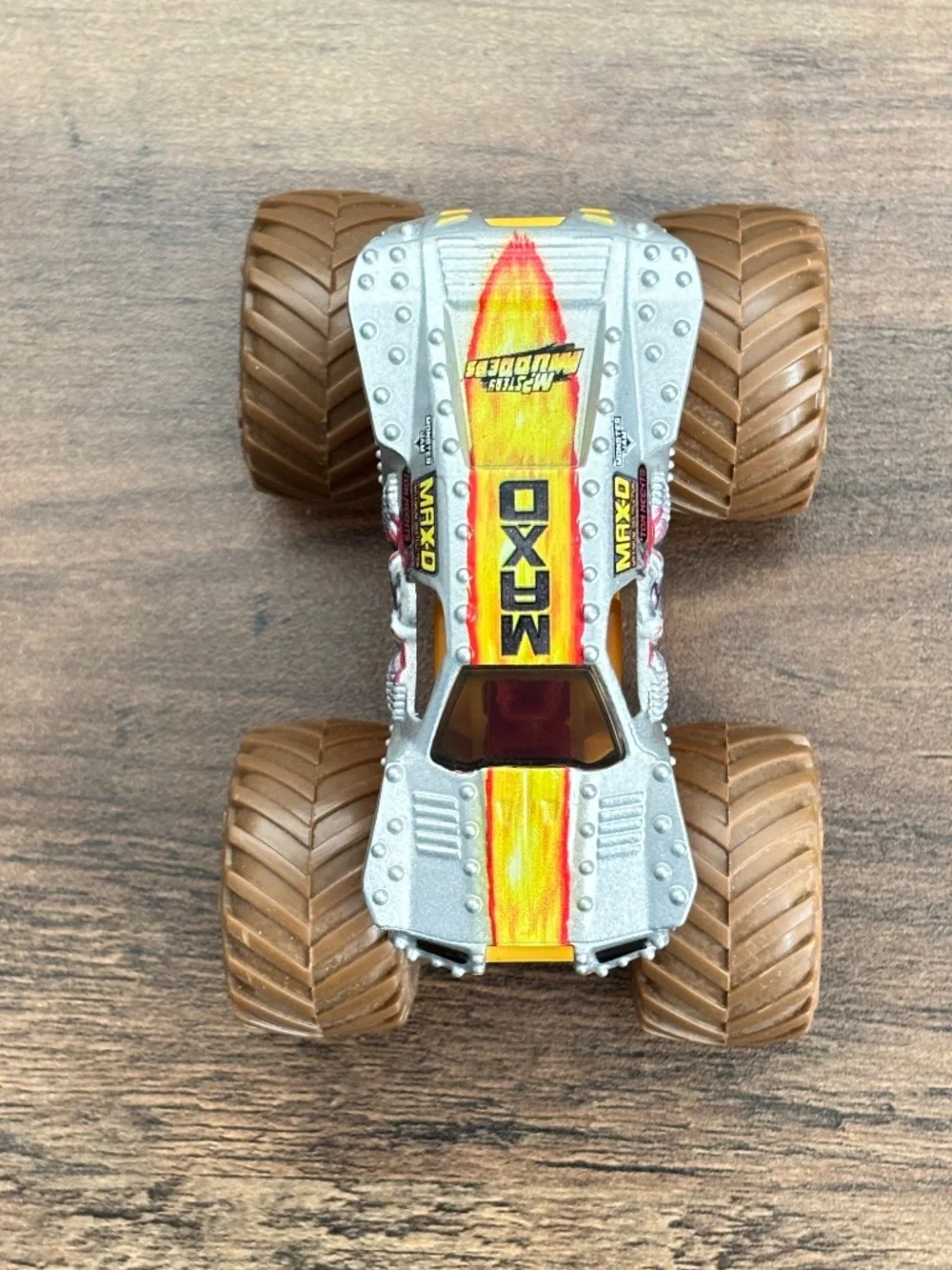 Monster Jam 1:64 Max D Mystery Mudders Yellow Orange Monster Truck Die Cast 2023